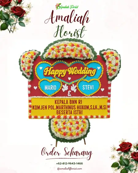 Papan Bunga Pernikahan Watervang
